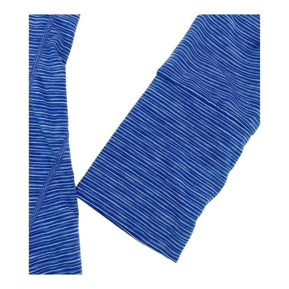 Gap Fit Work Out Long Sleeve Dri Fit Blue Stripe Womens Large - Picture 7 of 7